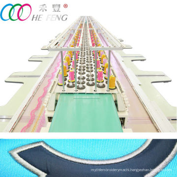 Double row high speed computerized flat embroidery machine